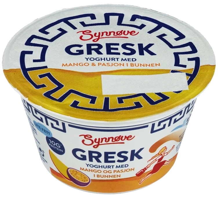 YOGHURT GRESK Mango&pasjon 150g synnøve