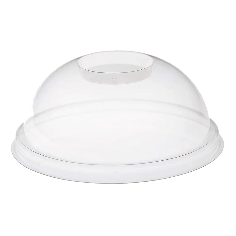 Høyt lokk u/hull 95mm klar pla   100stk