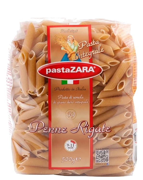 Fullkorn Penne 500g Pasta Zara