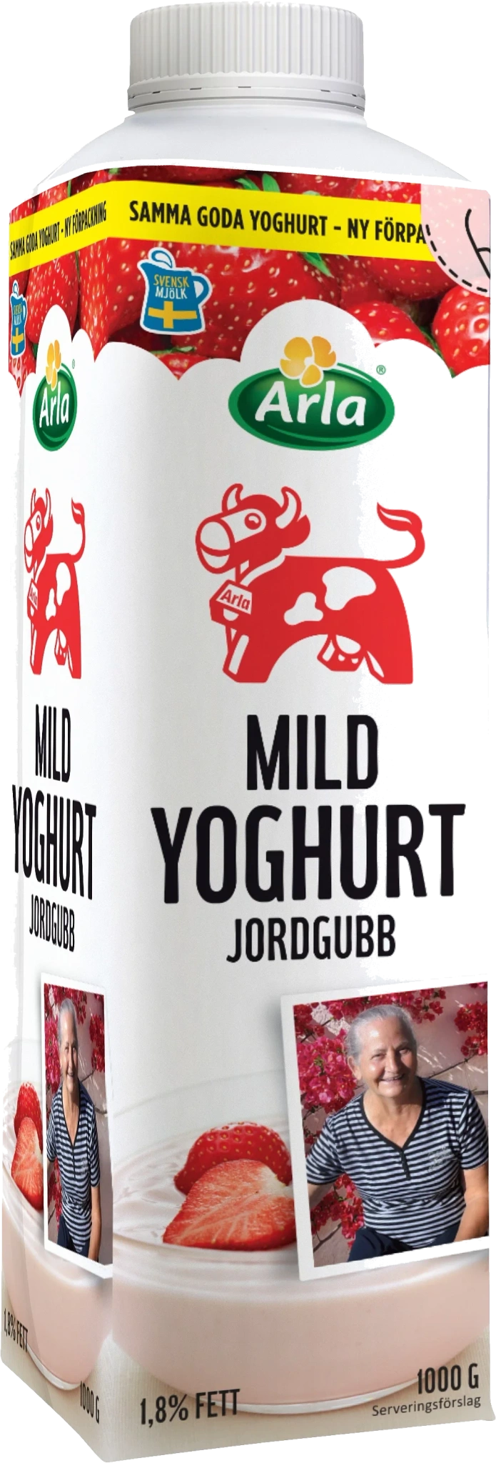 Mild yog jordgubb