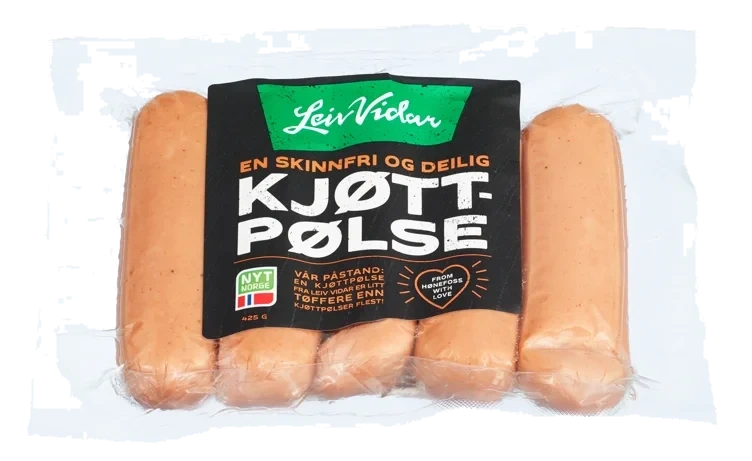 Leiv vidar kjøttpølse skinnfri   425g