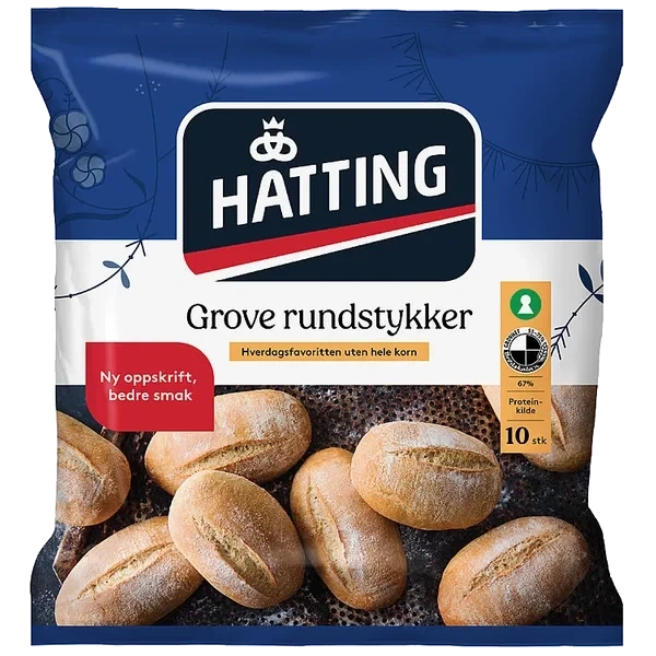 Grove Rundstykker 600g Hatting
