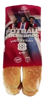 Fotball Pølsebrød med Sesam