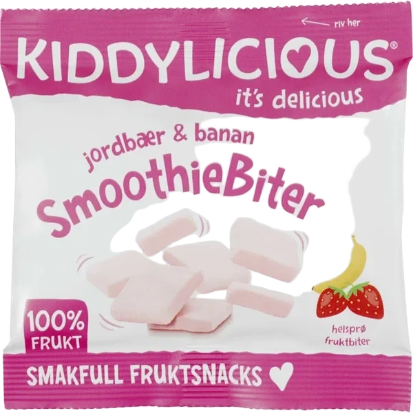 Smoothie Biter Jordbær&Banan 6g Kiddylicious