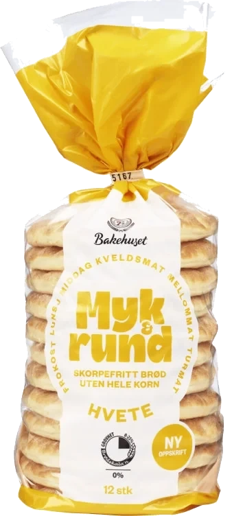 Myk og Rund Hvete 10stk Krt