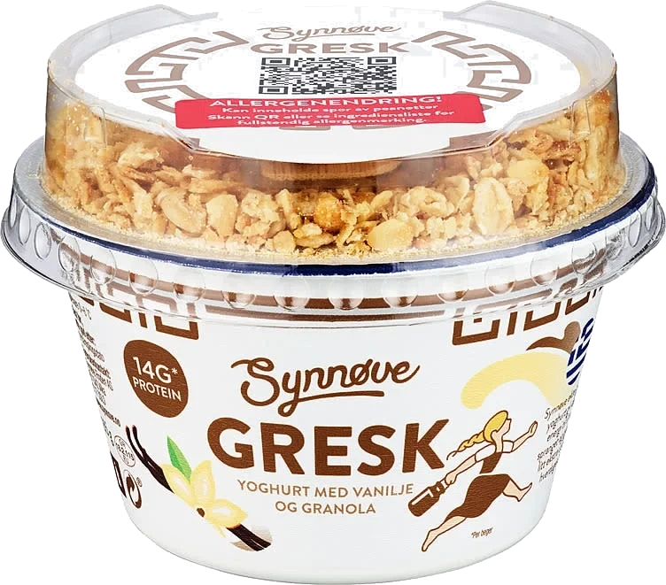 Gresk Yoghurt Vanilje&Granola 165g