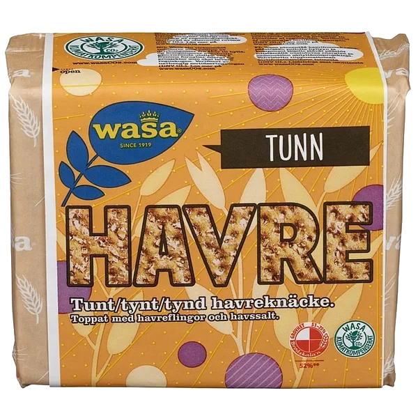 Wasa Knekkebrød Tynn Havre 265g