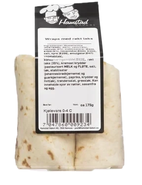 Wraps med Røkt Laks 175g Hamstad