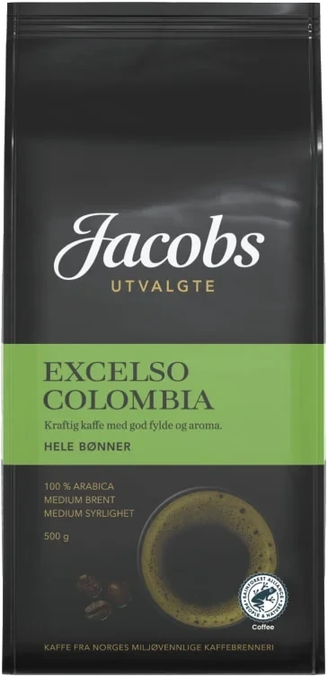 Excelso Colombia Hele Bønner 500g Jacobs Utvalgte