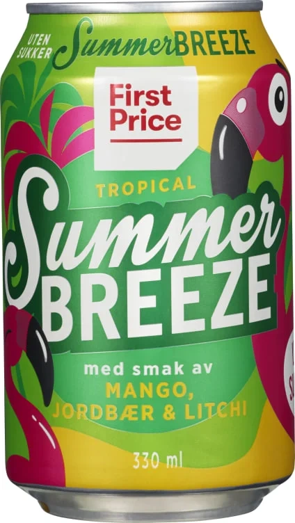 Summer Breeze u/sukker 0,33l boks First Price