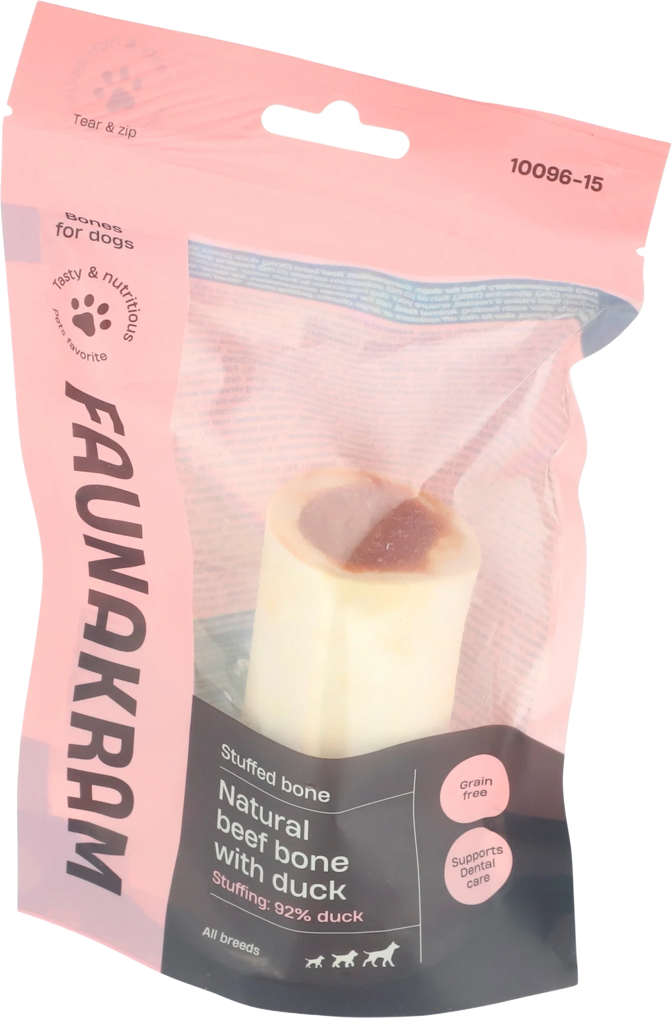 Faunakram Natural beef bone with stuffing: 92% duc