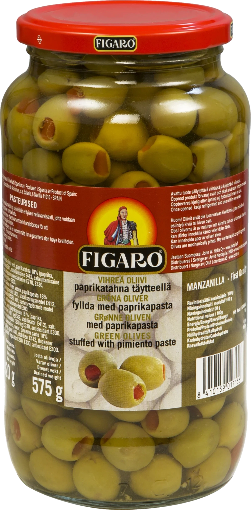 Gröna oliver med pimientos