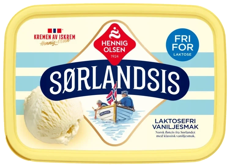 Sørlandsis Laktosefri 1,2l Hennig-Olsen-Is