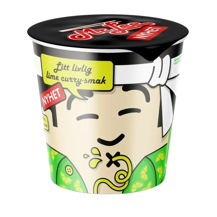 Nudler i Kopp Lime Curry 65g Mr.Lee