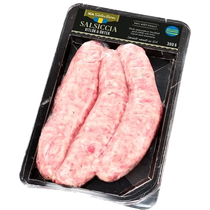 Färskkorv Salsiccia Vitlök & Örter 300g ICA Selection