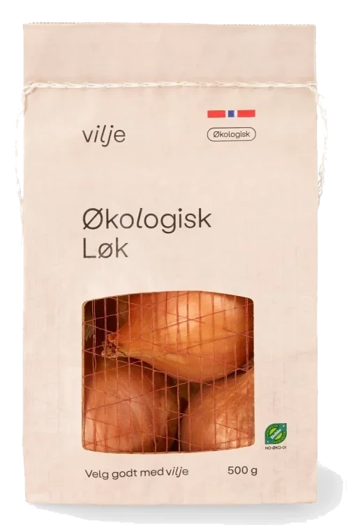 Løk Gul Økologisk 500g Vilje