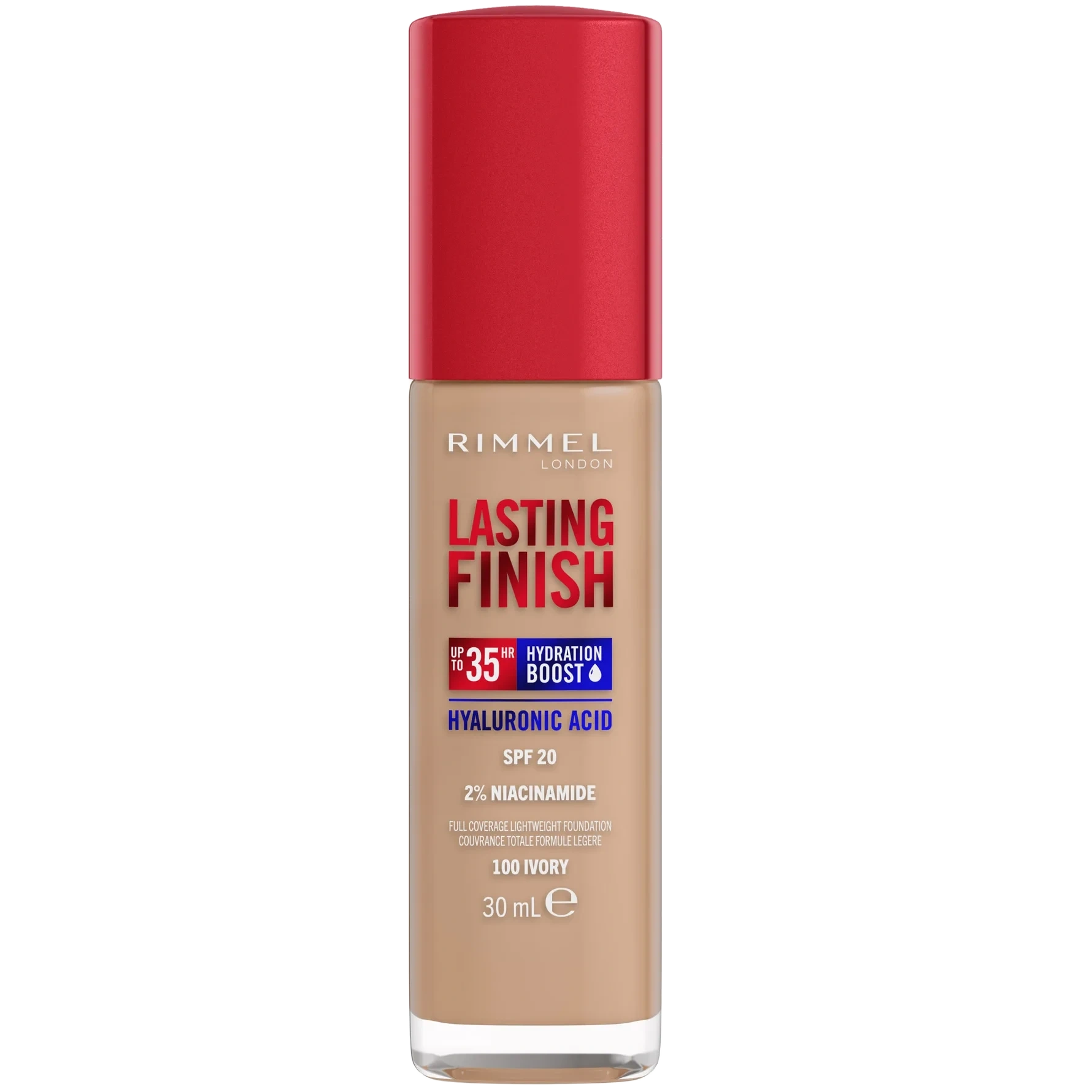 Rimmel Lasting Finish 35H Hydration Boost Hydrating Foundation SPF20 Ivory