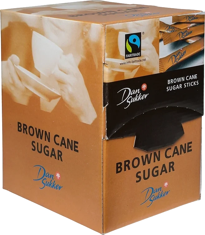 Sukker sticks brun, display 225x4g