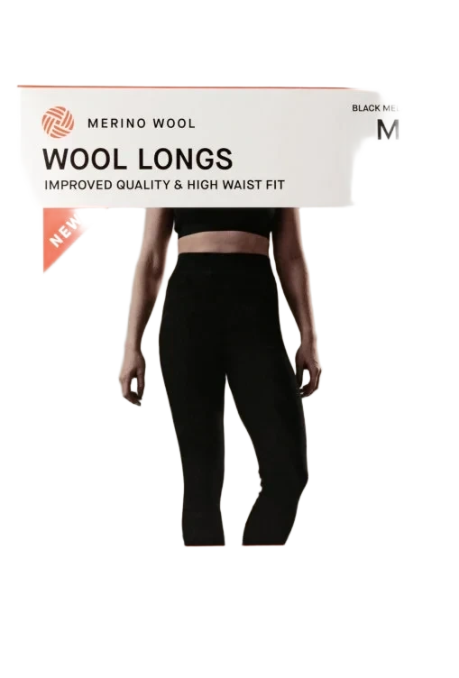 Wool Longs Sport Black Melange M Pierre-Robert