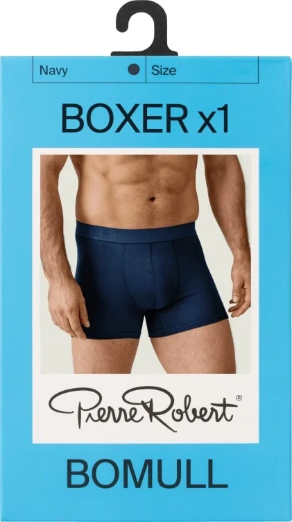Boxer Cotton Men Navy M Pierre Robert