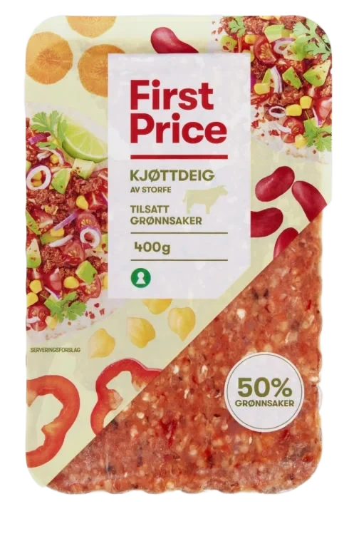 Kjøttdeig m/Grønnsaker 400g First Price