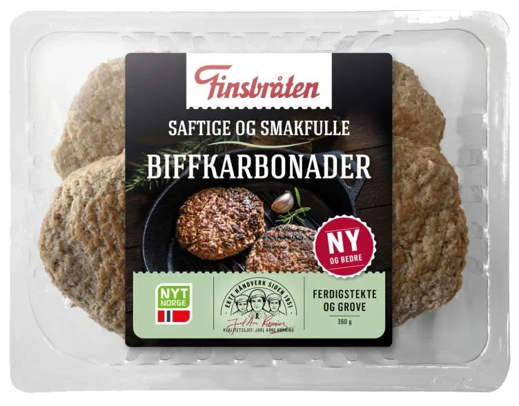 Biffkarbonader Pannestekt 360g Finsbråten