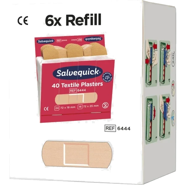 Plaster Salvequick Tekstil Refill (40) Eske 6stk