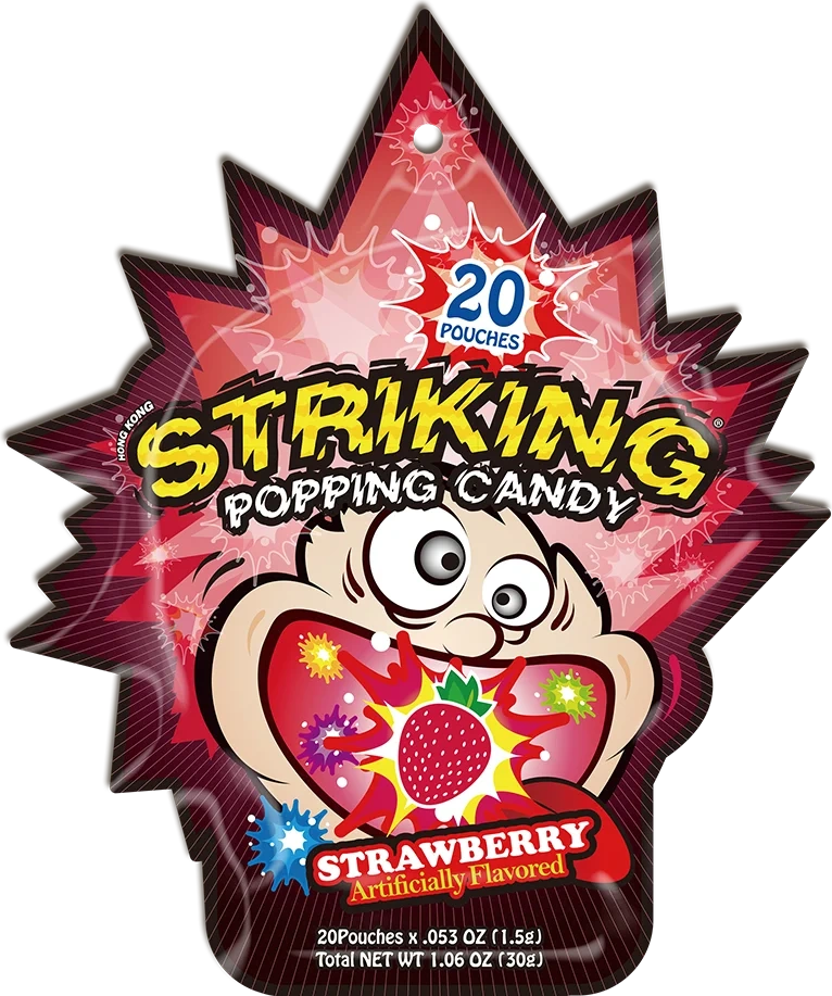 Striking Popping Candy Strawberry 15g