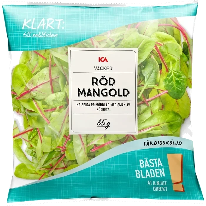 Finbladig röd mangold Sköljd 65g 1 ICA