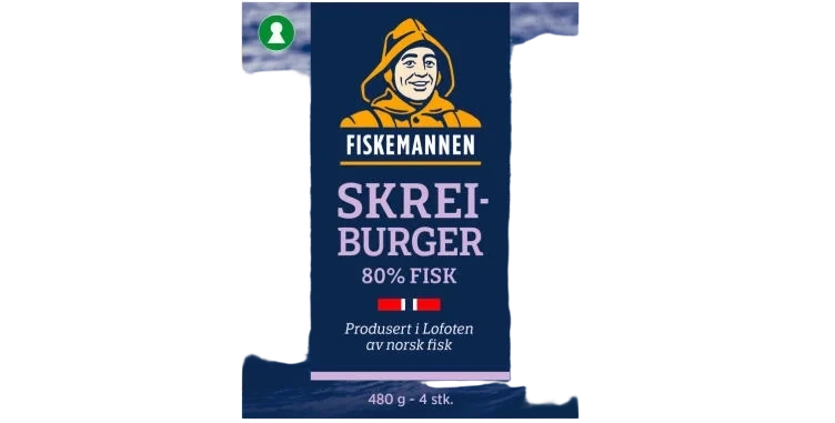 Skreiburger 80% 480g Fiskemannen