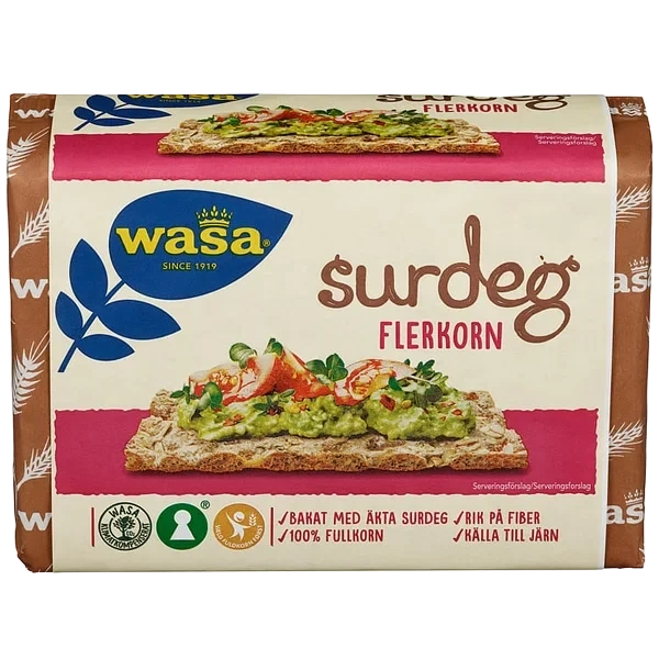 Knekkebrød Surdeig Flerkorn 275g Wasa