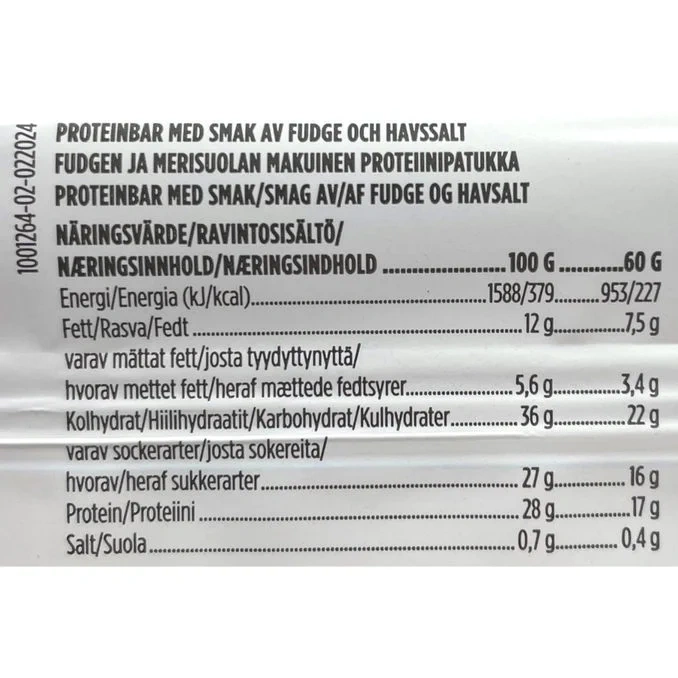 GAINOMAX Proteinbar Fudge & Havssalt