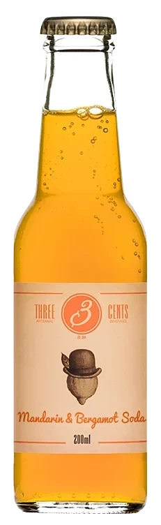Three cents mandarin & bergamot soda 24x20cl