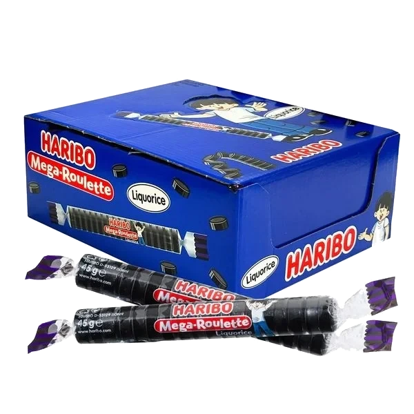Mega-Roulette Liquorice (Kartong 40 x 45g)