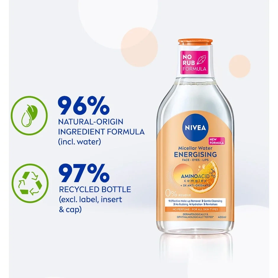 Nivea Energy Micellar Water 3x Anti-oxidants 400ml
