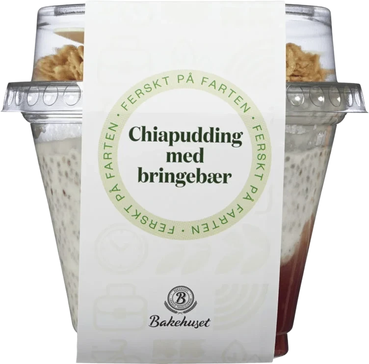Chiapudding med Bringebær 210g Bakehuset