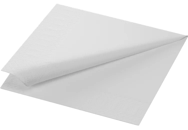 Serviett 33cm 3l hvit   125stk