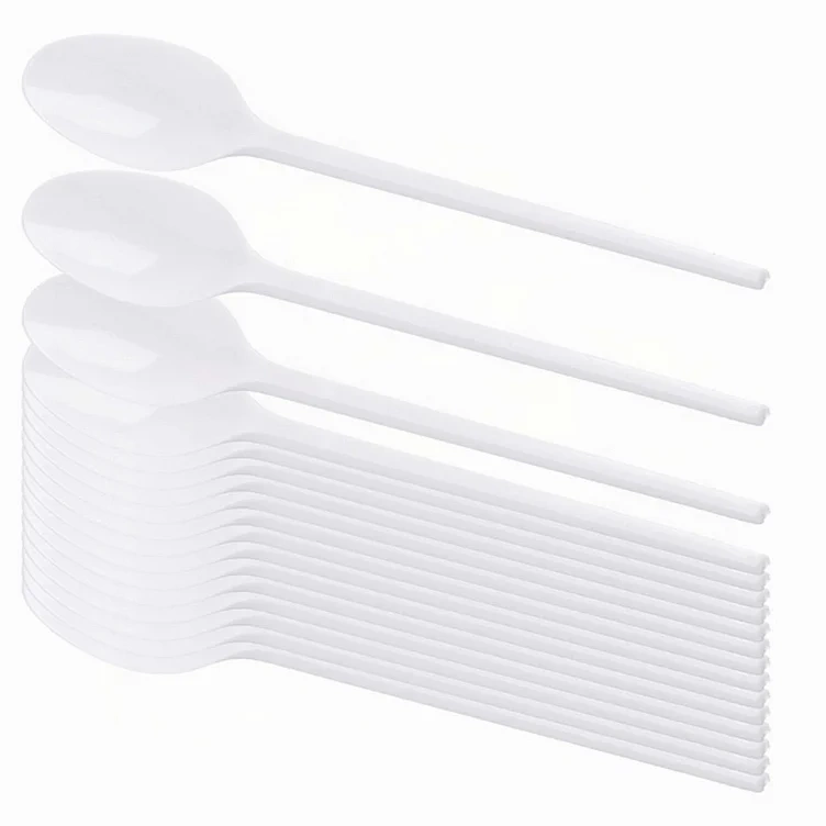 Te/kaffeskje plast hvit 115mm økon.   2000stk