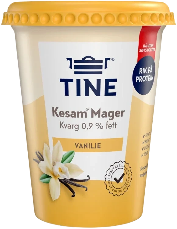 Mager Kesam Vanilje 420g Tine
