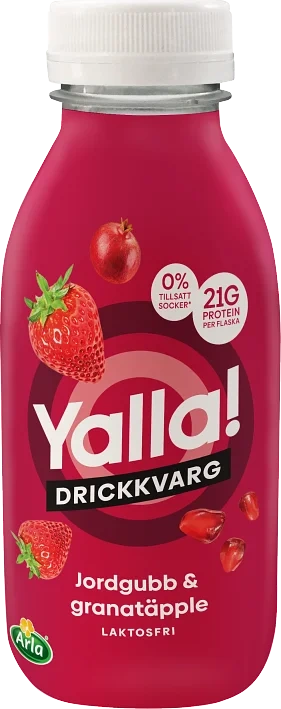 Yalla drickkvarg jordgubb / granatäpple