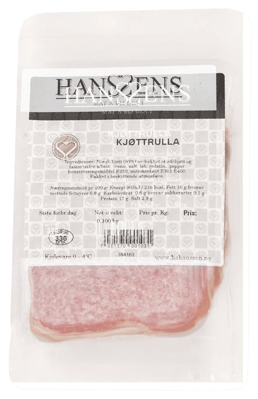 Kjøttrulla Sk.100g Hanssens