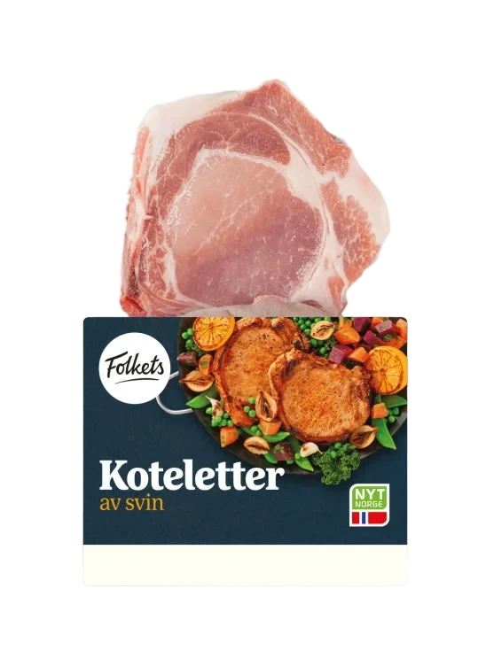 Svinekotelett 2pk Ca370g Folkets