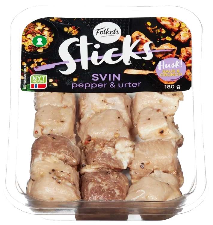 Svin Sticks Pepper 180g Folkets
