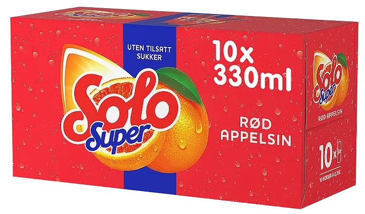 Solo Super Rød Appelsin 10x0,33l boks