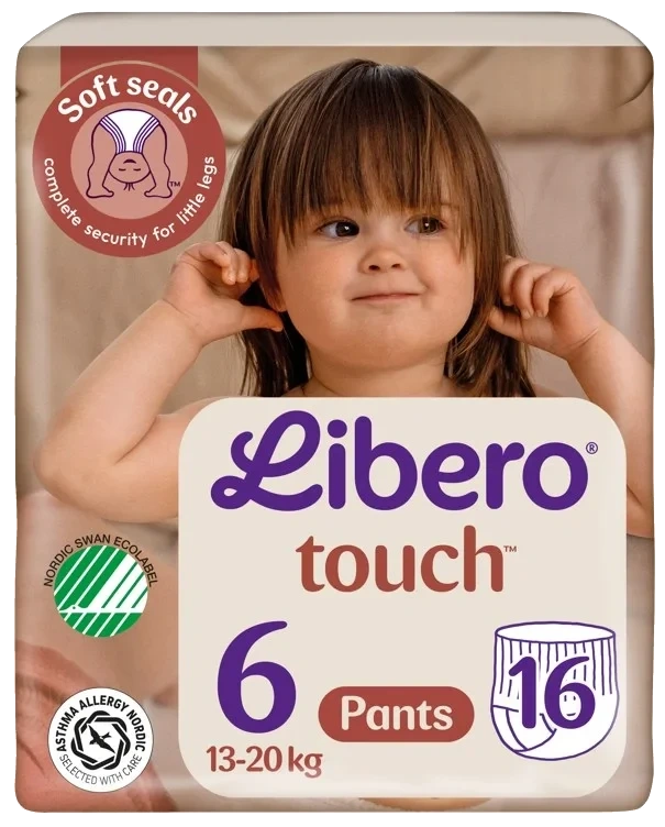 Libero Touch Pant Str.6 16stk