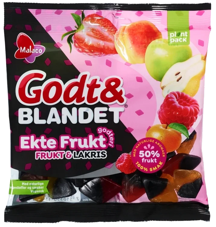 Godt&blandet ekte frukt frukt&lakris    140g