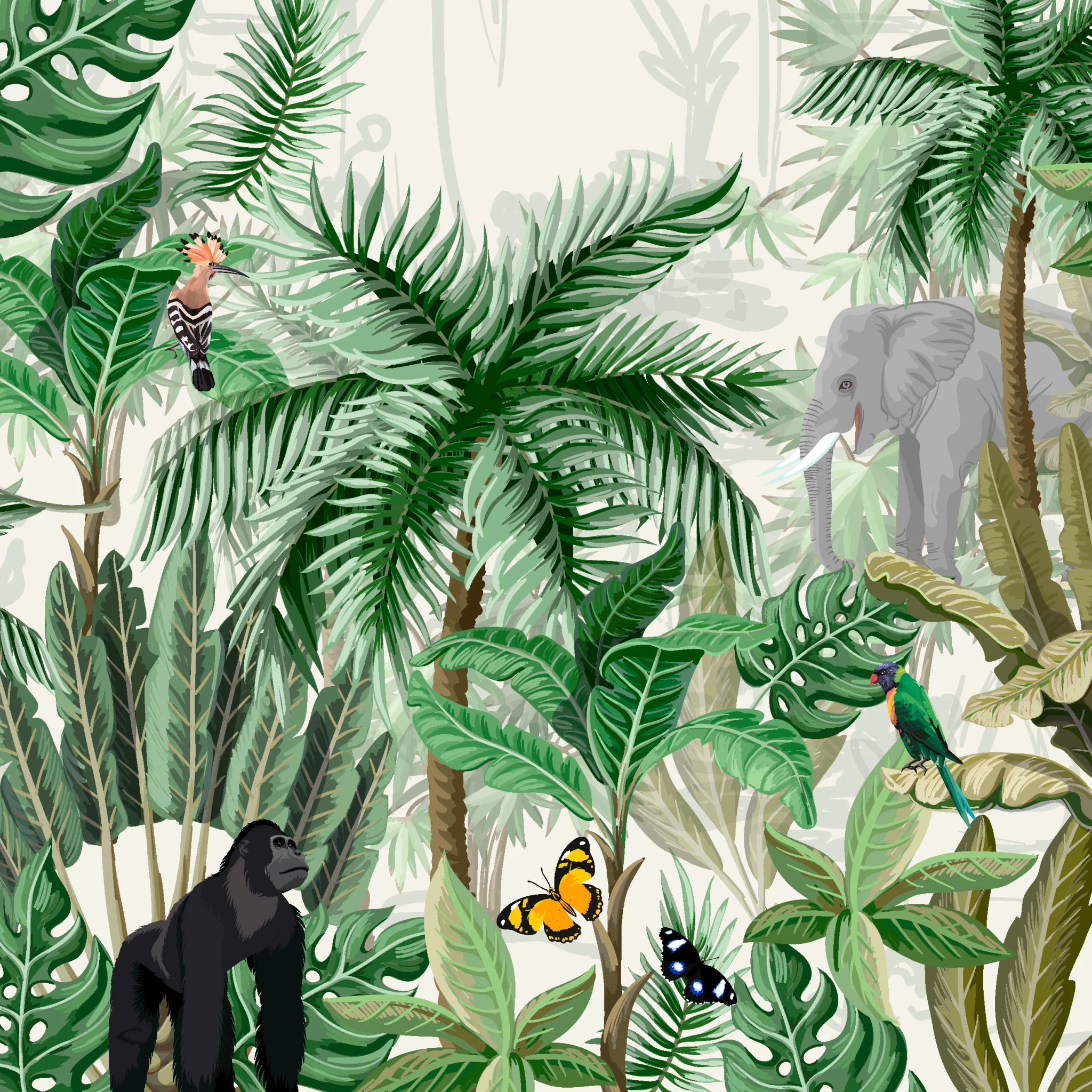 Tissue-Serviette Rainforest