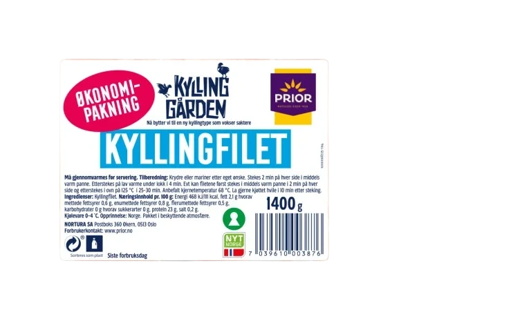 Kyllingfilet 1400g Kyllinggården