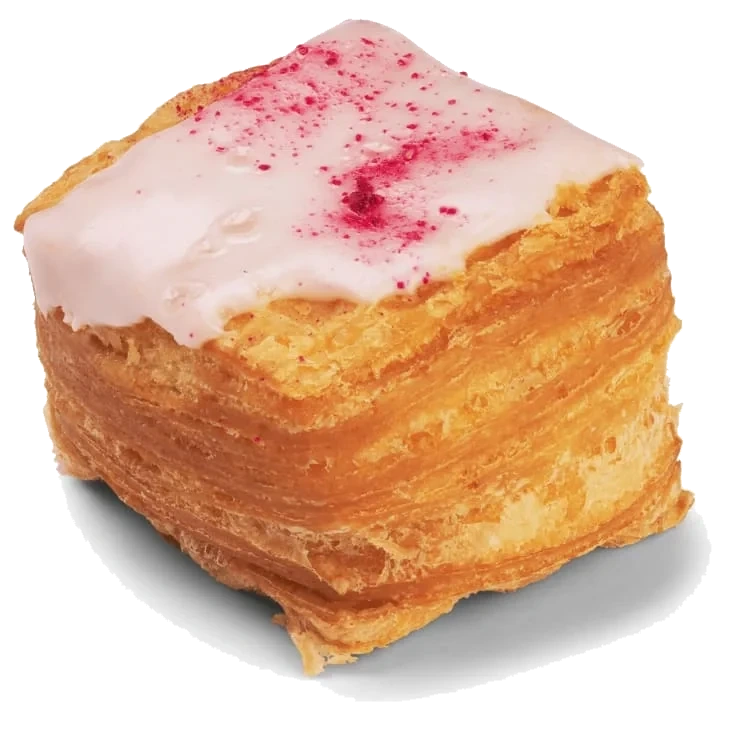 Bringebærkube m/Vaniljekrem 70g Bakehuset