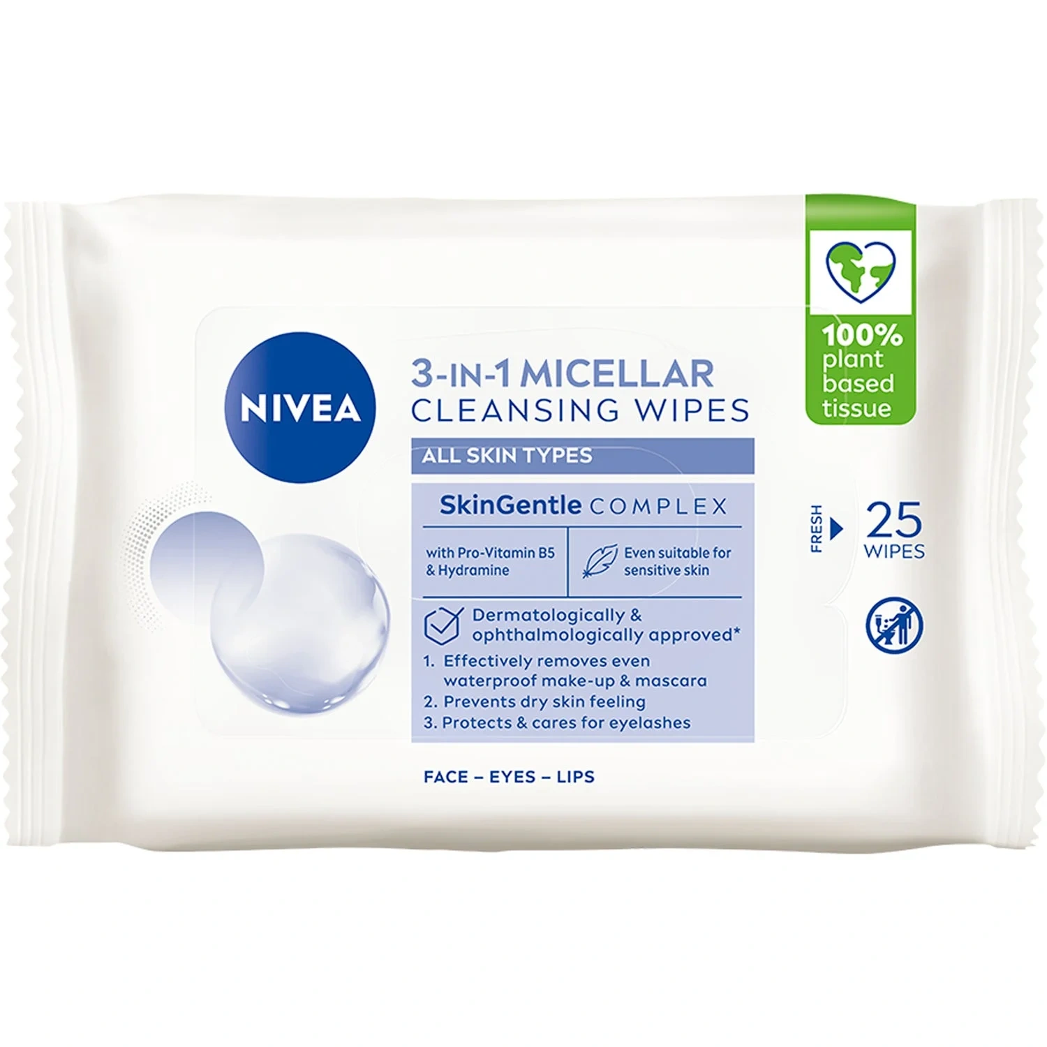 Nivea Micellar 3in1 Cleansing Wipes Design Edition,25stk